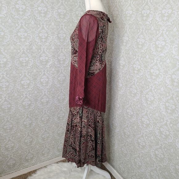 Soft Surroundings Size XS Petite Aideen Mixed Print Maxi Dress - Picture 6 of 11